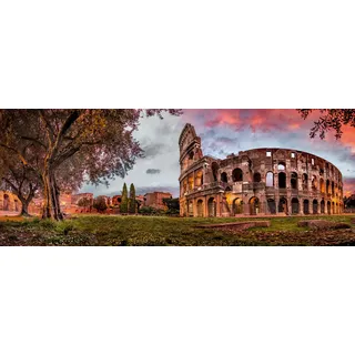 Ravensburger Puzzle 1000 Teile, Kolosseum bei Sonnenuntergang - Puzzle Erwachsene +14 Jahre, 98 x 37,5 cm, Puzzle für Erwachsene Panorama, italienische Sammlung, Geschenkideen