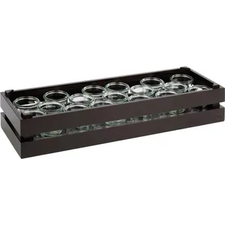 APS 11629 Holzbox SUPERBOX, 55,5 x 18,5 cm, H: 10,5 cm, schwarz, - Schwarz