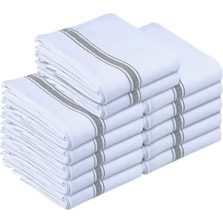 Utopia Towels 12er Pack Küchentücher 38 x 64 cm Geschirrtücher aus 100% Baumwolle super saugfähig Maschinenwaschbare Geschirrhandtücher (Grau)