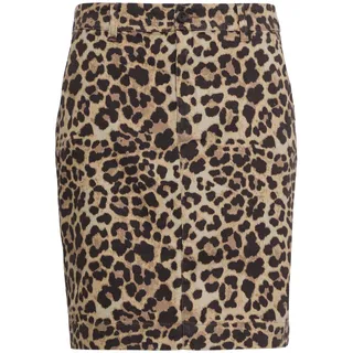 QS Rock Pencilskirt mit All-Over-Print leopard muster,40