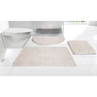 Badematte OTTO HOME "Inga, Badezimmer Teppich, Badvorleger" Gr. 2, grau (hellgrau), H:20mm, Polyester, Badematten, Badematte, Badteppich, unifarben, weich, als halbrund und rechteckig erhältlich