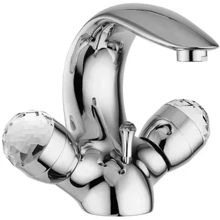 Casa Padrino Cristallo Waschtischarmatur Chrom