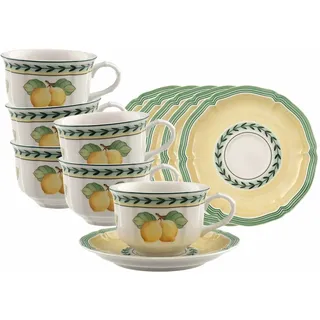 Villeroy & Boch Teetasse mit Untertasse 0,13 l Bunt 6 St.