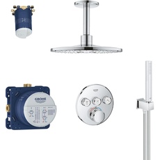 GROHE Rainshower SmartControl - Installationsset (inkl. Thermostat, 310mm Kopfbrause, Wandhalterset & Unterputz- Einbaueinheit), rund, chrom