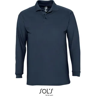 SOLs 11353 | Herren Longsleeve Poloshirt Winter II - Farbe: Navy - Größe: 3XL - Navy