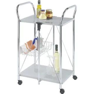 WENKO Servierwagen Sunny Silber, zusammenklappbar - Silber