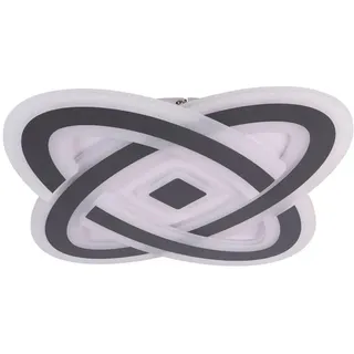 Näve Led-Deckenleuchte , Grau, Weiß , Metall, Kunststoff , rautenförmig , 48x6x48 cm , Farben fixierbar , Lampen & Leuchten, LED Beleuchtung, LED-Deckenleuchten