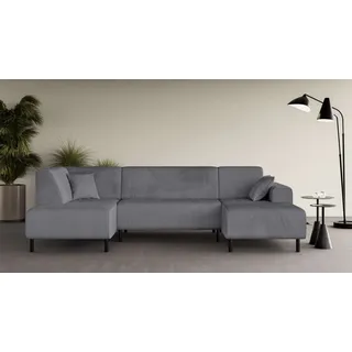 OTTO home Eckcouch Polyester U-Form 3-Sitzer Grau