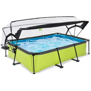 EXIT TOYS Lime Pool 300 x 200 x 65 cm inkl. Filterpumpe und Abdeckung