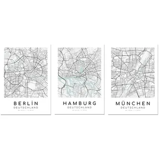 LUMA Poster-Set Stadtplan, Karton
