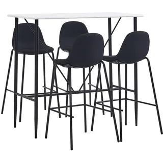 vidaXL 5-tlg. Bar-Set Stoff Schwarz