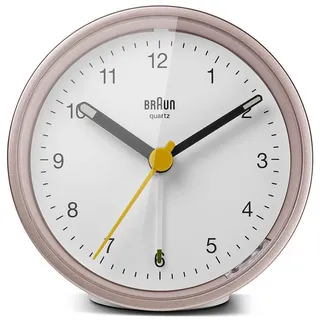 Braun BC12PW, Quarzwecker, Rund, Pink, Weiß, Analog, Akku, AAA - Weiß