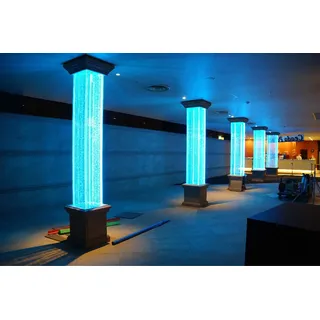 Designer 270cm Wassersäule xxl wasser säulen Bar Lokal Wasser Wand Water Wall - Transparent