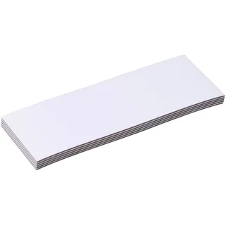 100 Magnetetiketten beschreibbar 30 x 80 mm, Ferrit|PVC, weiß