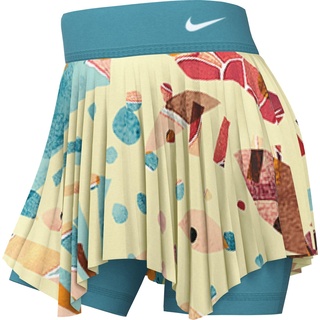 Nike Damen Rock W Nkct Df Slam Skirt Ny, Coconut Milk/Teal Nebula/White, DX5414-113, S