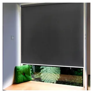 Außenrollo Senkrechtmarkise Balkon Rollo Sonnenschutzrollo für Terrasse 140x240cm Anthrazit - Grau