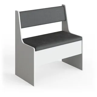 Vicco Esszimmer-Eckbank Roman Weiß 76.6 x 41.5 cm , Holzwerkstoff , 41.5x80x76.6 cm , Esszimmer, Bänke, Sitzbänke