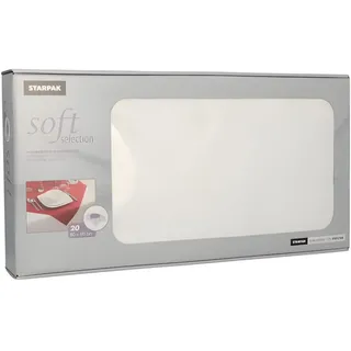 Papstar Tischdecke soft selection 82332 80 x 80 cm Weiß