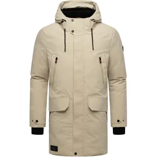 Wintermantel STONE HARBOUR "Wintermantel Kitraan XX", Herren, Gr. 3XL, beige (sand), Obermaterial: 100% Polyester PES.  Obermaterial: Futter: 100% Polyester PES. 100% Polyester PES., Mäntel Wintermantel