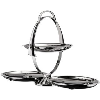 Alessi Anna Gong AM37 Etagere, Edelstahl, 3,2 x 21 x 5,8 cm, Einheiten, 1.0, Silber