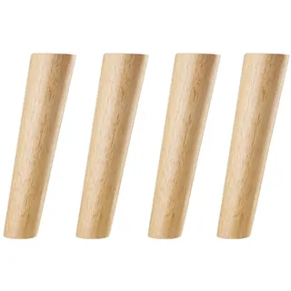 Qrity Möbelfuß Holz, 4 Stück 25cm Holzfüße Möbelfüße Sofafüße mit Montageplatten & Schrauben für Schrank, Sofa, Couchtisch, TV-Schrank und andere Möbelbeine