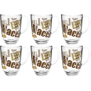LEONARDO Latte-Macchiato-Tasse 0,38 l Mehrfarbig 6 St.