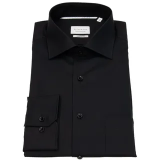 Eterna Langarmhemd Schwarz 45