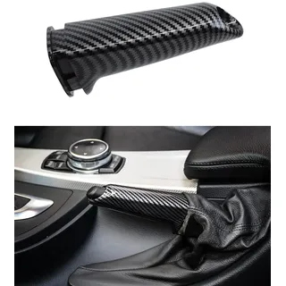 Handbremsgriffabdeckung (Echtcarbon) für BMW E90 E60 E46 E92 F30 F32 F20, verstellbarer Handbremsgriff aus Carbon für BMW 1 3 5er (ABS Material)