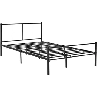 [en.casa] Metallbett Laos 120x200 cm Schwarz Metall - Schwarz