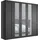 Drehtürenschrank Göteborg 246,3 x 216 x 58 cm Grau