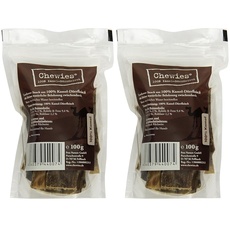 Chewies Kamel Dörrfleisch - 100 g - Natürlicher Kausnack für Hunde - Hypoallergen & ohne Zusatzstoffe - Hundesnack mit intensivem Geschmack (Packung mit 2)