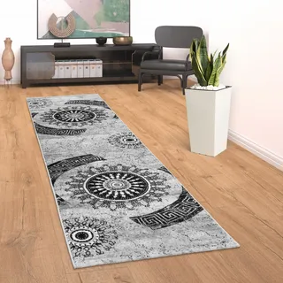 Paco Home »Tibesti 447« rechteckig 15 mm Höhe Kurzflor Teppichläufer, gewebt, Ornamente in dezenten Farbtönen,