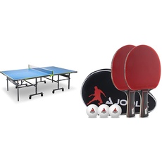 JOOLA 11134 Tischtennisplatte Outdoor Rally-Profi Tischtennistisch 6 MM & Tischtennis Set Duo PRO 2 Tischtennisschläger + 3 Tischtennisbälle