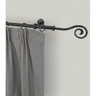 GARESA Vorhangstange Spirale 1-läufig Ø 16 mm 160 cm Schwarz