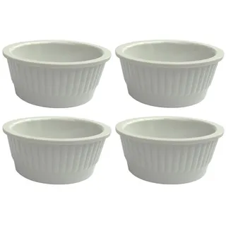 DanDiBo Saucenschälchen 4er Set Weiß Rund Melamin 20750 , Naturmaterialen , 5.8x2.6x5.8 cm , Geschirr, Schalen & Schüsseln
