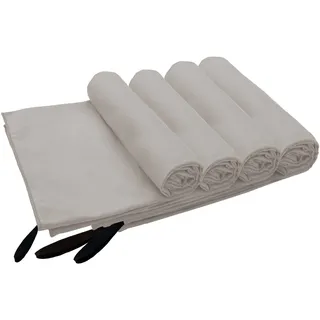 my home Handtücher »Xavi, 4 Teile, ideal als Sporthandtuch, Reisehandtuch, Strandtuch« diverse Größen, sehr leicht, kompakt, schnelltrocknend, Mikrofaser, grau