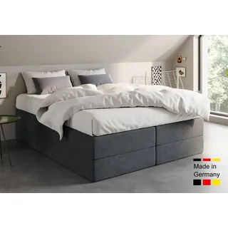 home collective Boxspringbett 160 x 200 cm H3 Anthrazit