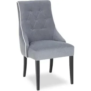 Chesterfield Stuhl Set Gruppe Design Lehn Stühle Polster Garnitur Sessel 6x Neu - Grau