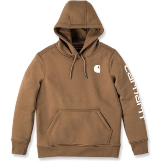 CARHARTT Clarksburg Logo, Kapuzenpullover Damen - Braun/Weiß - M