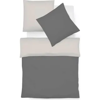 FLEURESSE Provence W Wendebettwäsche-Set Halbleinen schiefer-leinen