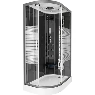 Home Deluxe Black Pearl Komplettduschkabine 120 x 80 cm links BCR-120-DT-L