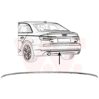 Van Wezel Zier-/Schutzleiste, Stoßfänger hinten für BMW 3