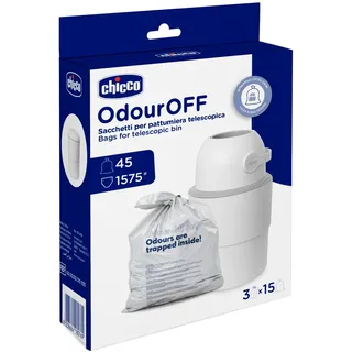Chicco "Müllbeutel für Odour Off 3x15 Stück", transparent,