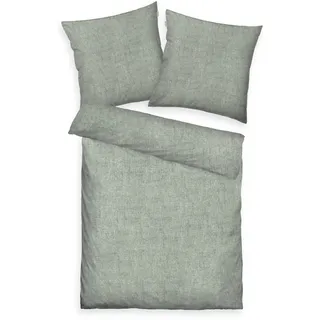TOM TAILOR HOME Bettwäsche »WOVEN MELANGE, Melange-Qualität« 2 Stk. tlg., grün