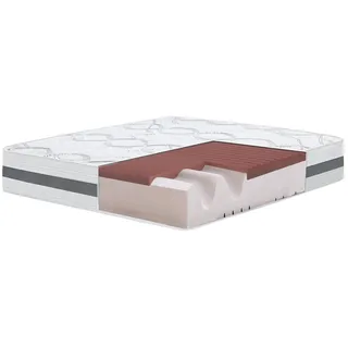 The White Stone Großes Einzelbett Matratze 120x190 Memory Foam, Antibakteriell, Anti-Milben, Anti-Allergie.| Höhe 27 cm | Italy - Weiß