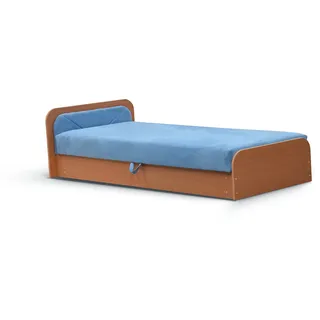 nabbi Einzelbett (Tagesbett) mit Stauraum Pinerolo 80 L - hellblau - Hellblau