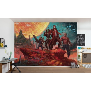 Marvel Vlies Fototapete - Guardians of the Galaxy Panorama- Größe 400 x 250 cm - Kinderzimmer, Tapete, Kindertapete