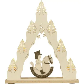 Lichterspitze Reiterlein mit elektrischer Beleuchtung BxHxT 38,0x43,0x4,5cm NEU