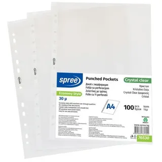 SPREE Plastic pocket Economy 100 pcs. crystal clear