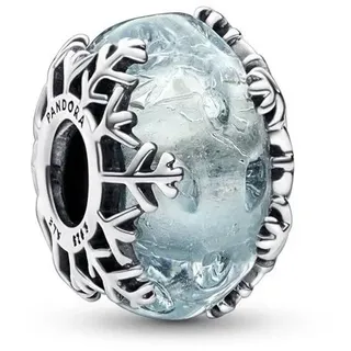 Pandora Winterblaue Schneeflocke Murano-Charm 792377C00